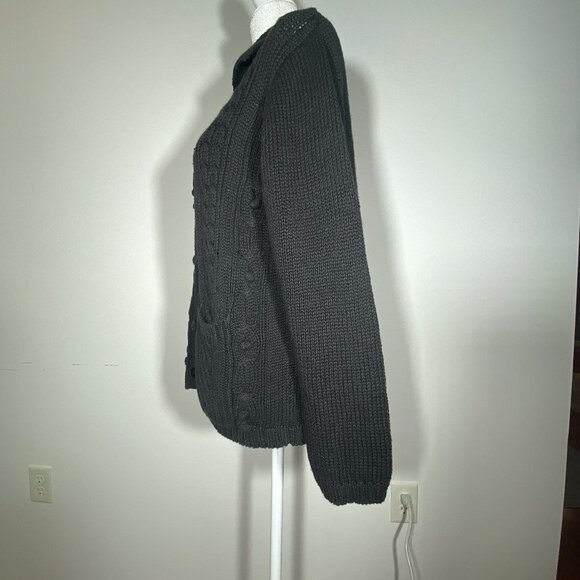 Jenny Buchanan Black Cable Knit Carnigan Petite Small - Picture 3 of 6